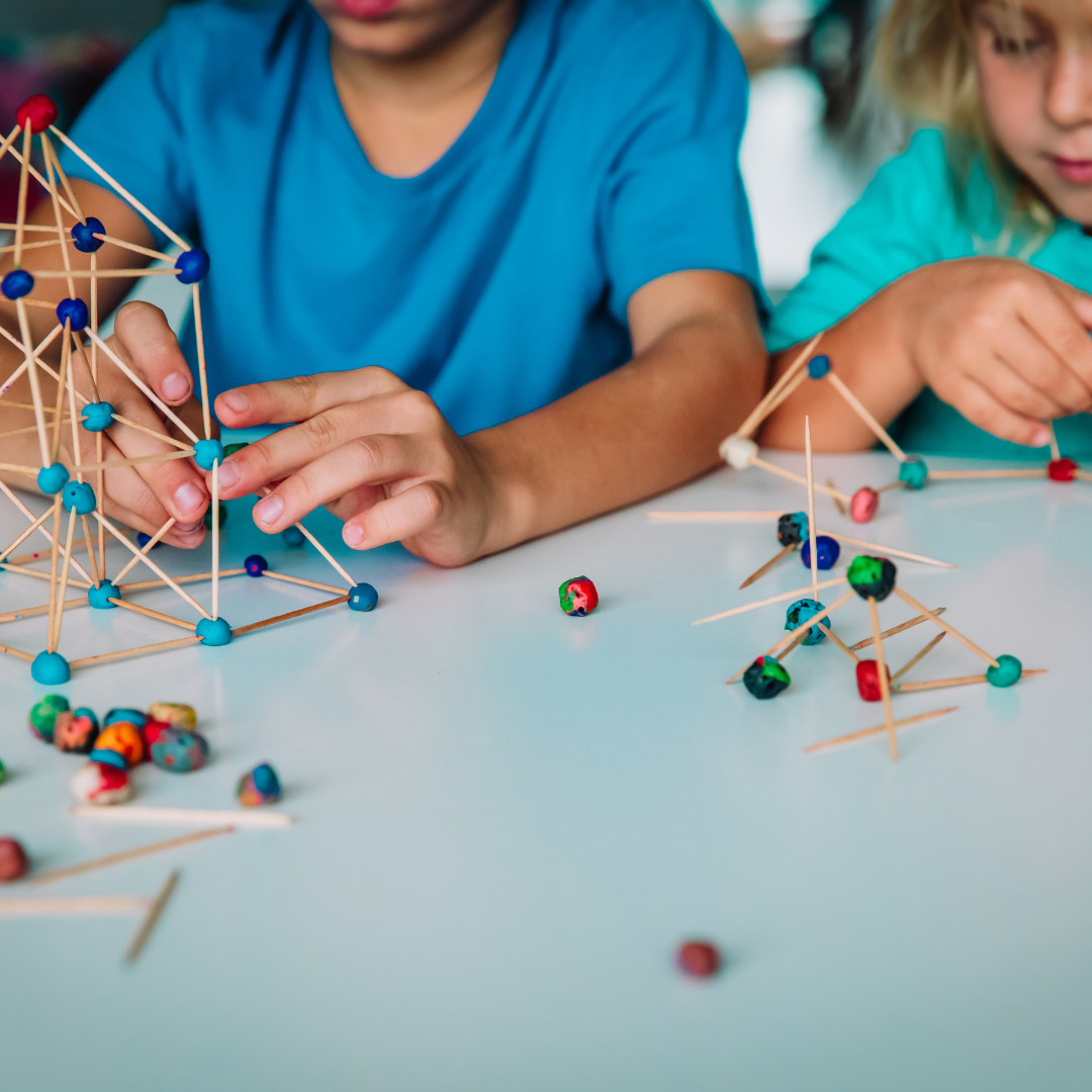Children constructing with loose parts - Before and After School at Wismer PS