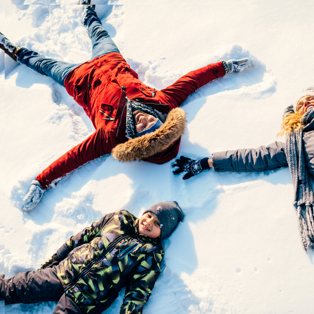 Making snow angels - Before and After School at Victoria Square PS