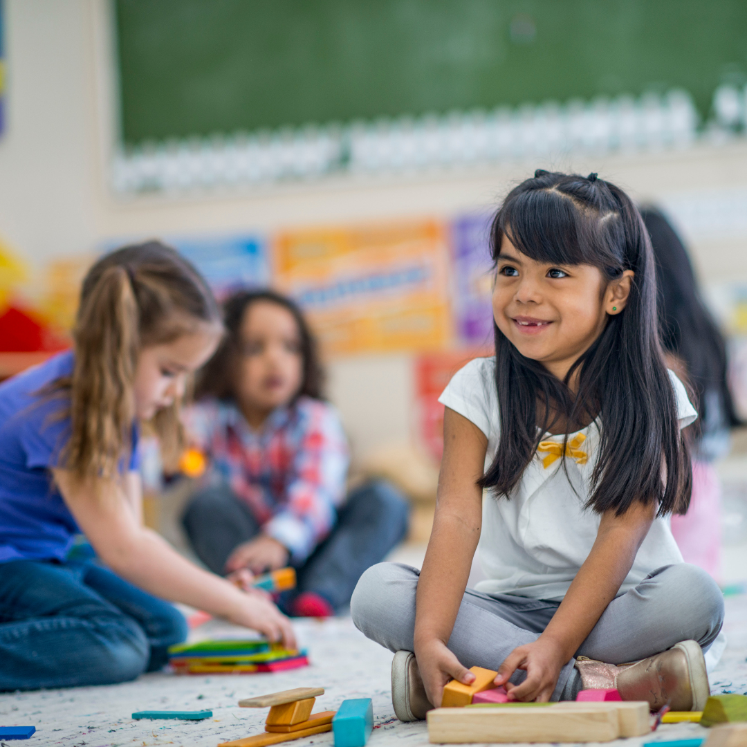 Kids doing activities in classroom