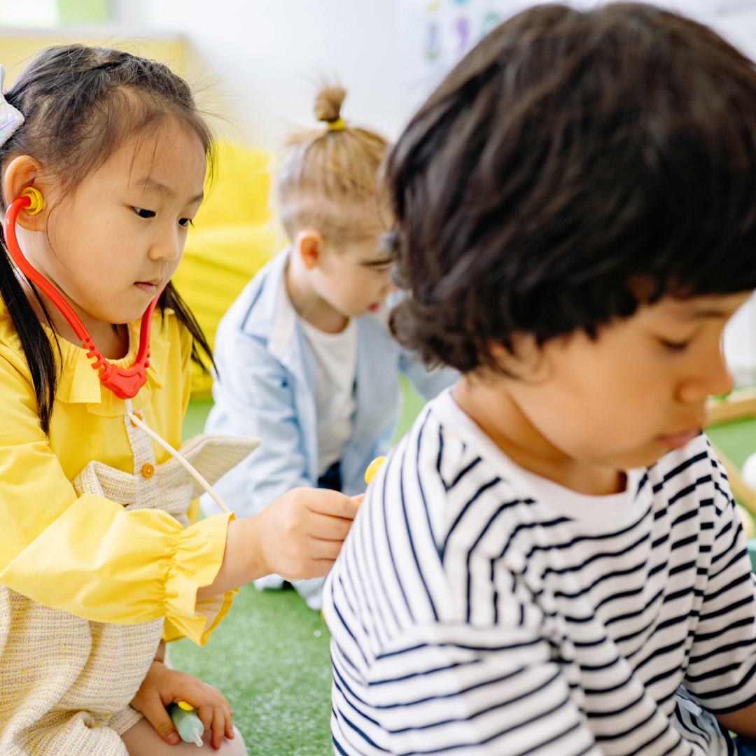 Children doing pretend play