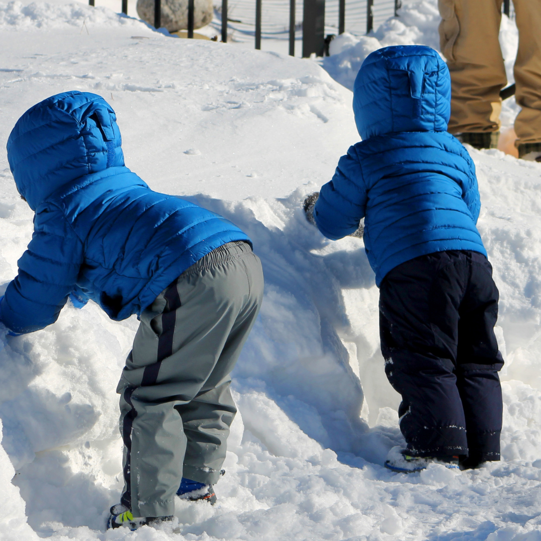 Children playing in snow