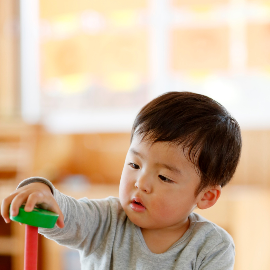 Toddler stacking blocks