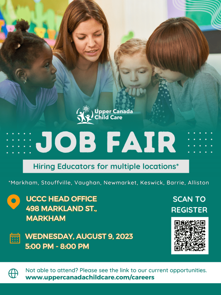 Now Hiring: UCCC Job Fair! - Upper Canada Child Care