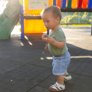 Toddler in a park playground